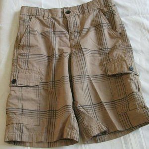 Tony Hawk Boys Youth Size 16  Brown Plaid Shorts